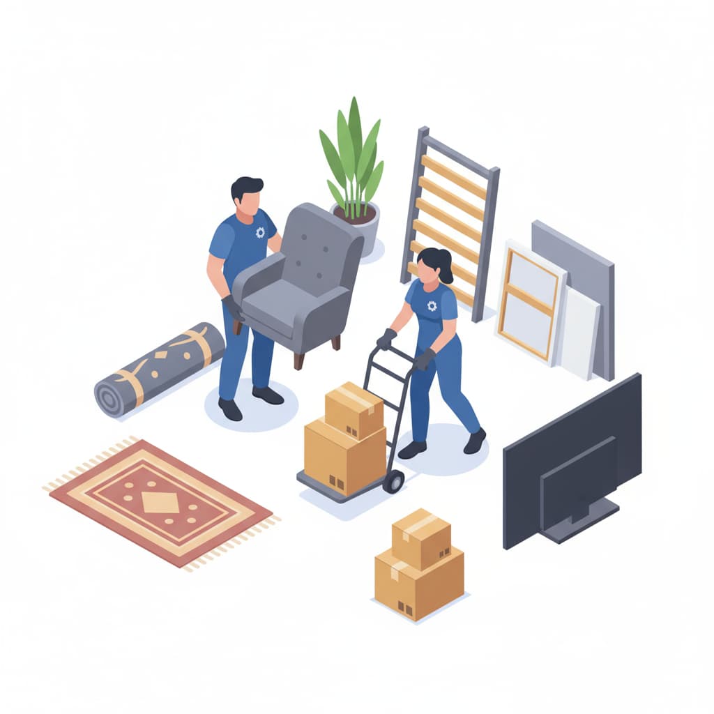 New Dawn Movers home moving crew carefully loading furniture